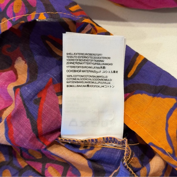 Farm Rio Fruit Dream Smocked Balloon Sleeve Top Size Medium - Picture 8 of 8